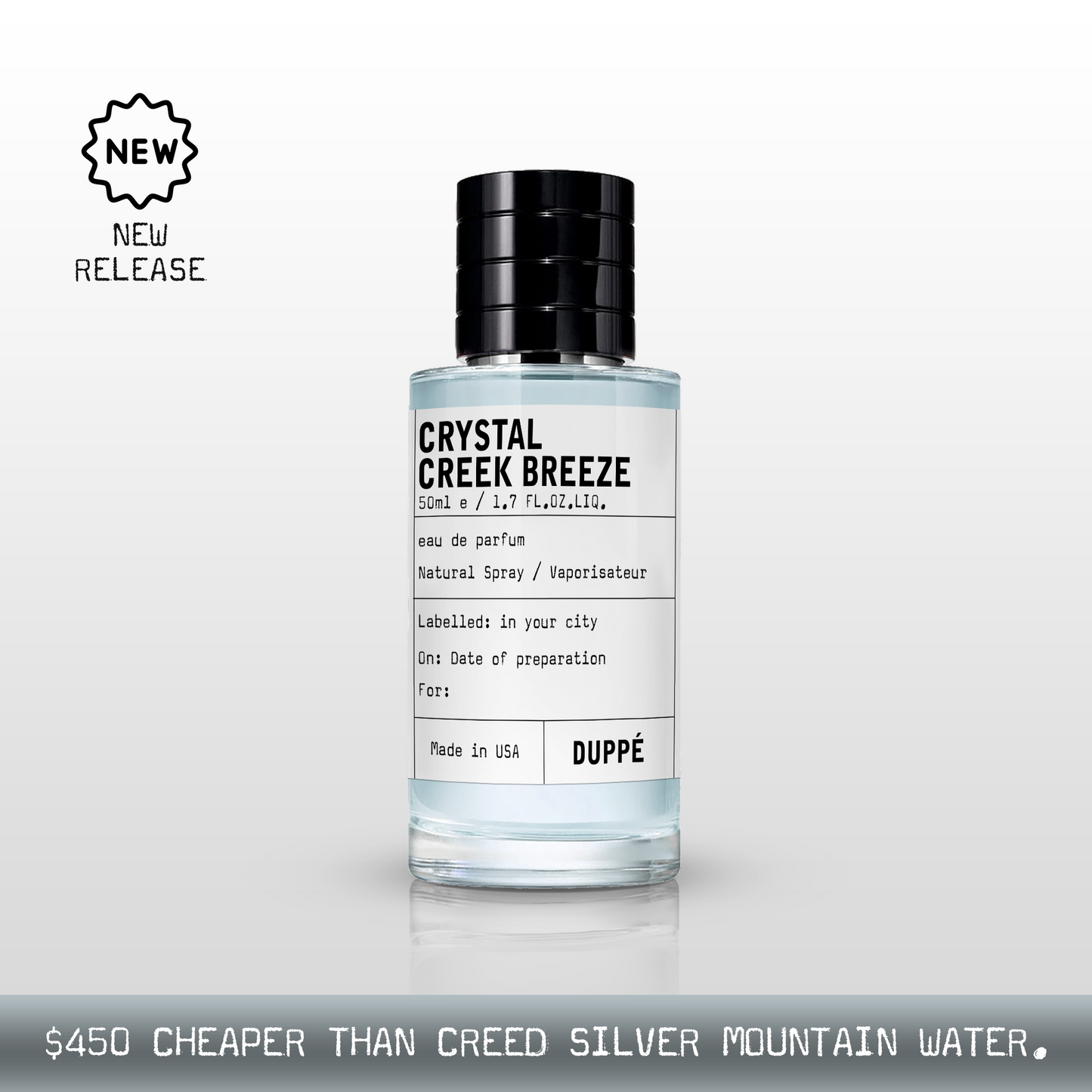 "...smells like Creed Silver Mountain Water" - 20ml sample